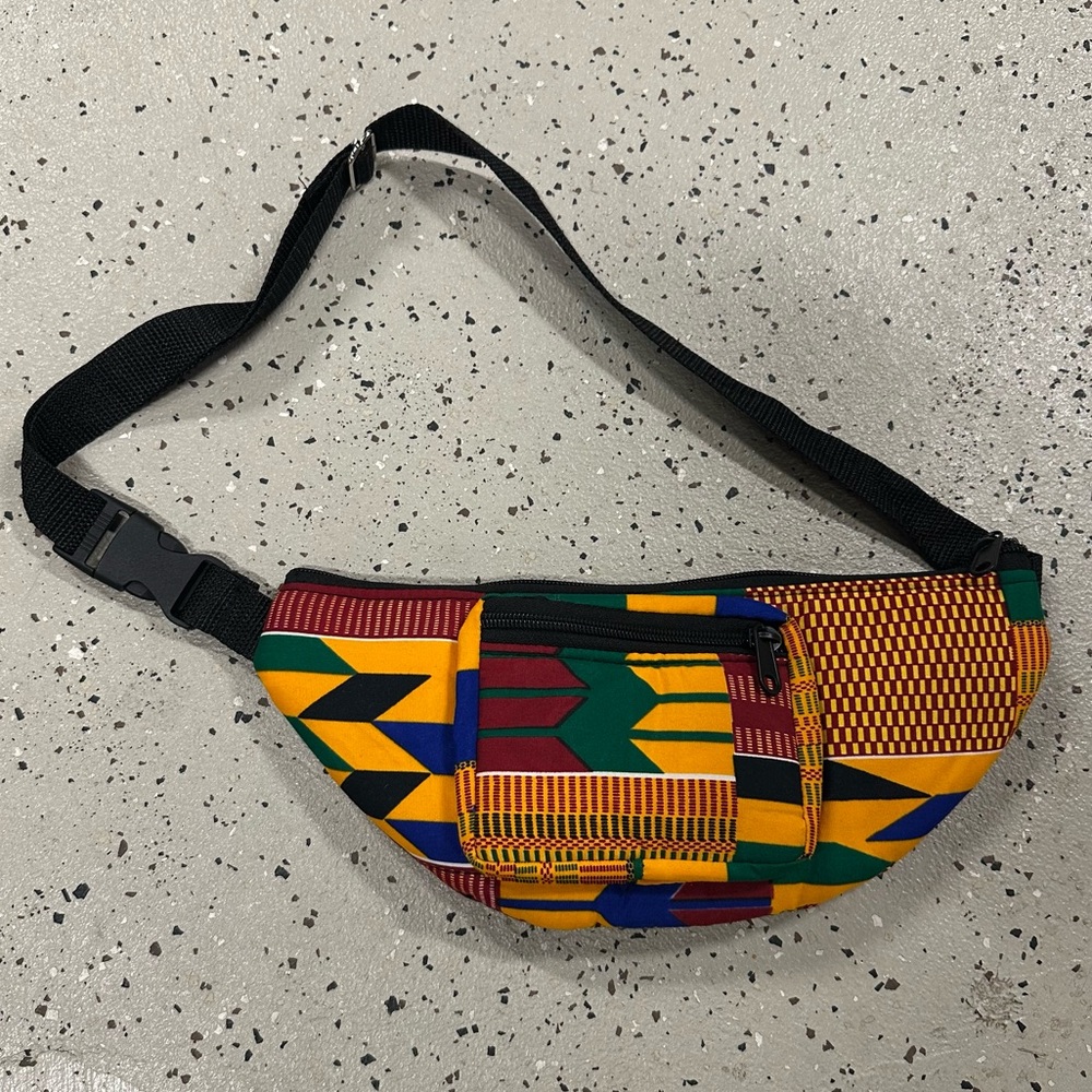 African Print Vibrant Patterned Soft Waist Bag / Belt Bag / Classic Fanny Pack